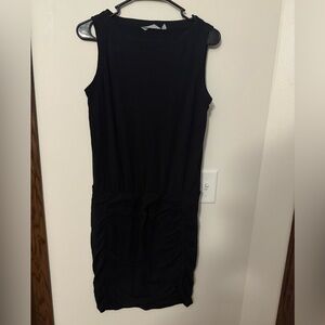 Athleta Elegant Black Sleeveless Midi Dress